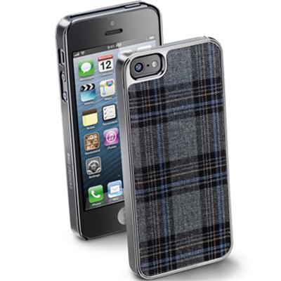 Cellular Line CAMBRIDGE - Beschermende bedekking voor mobiele telefoon - wol - schotse kilt - voor Apple iPhone 5