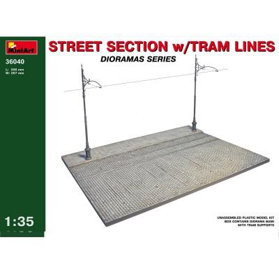 Mini Art - Diorama 1/35 : Section de rue avec ligne de tramway