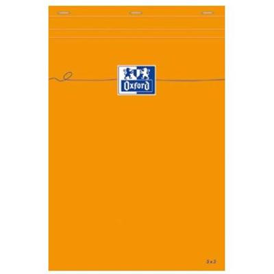Oxford Bloc Bureau 21 x 29.7 quadrillé 5 x 5 80 pages - Bloc notes 80 pages quadrillées