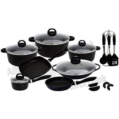 Batterie cuisine - Schumann - Set de 27pcs - Tous feux - Pierre