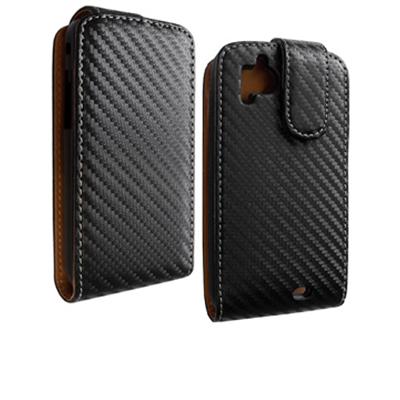 Etui aspect Carbone noir pour Samsung Galaxy Ace 2 i8160