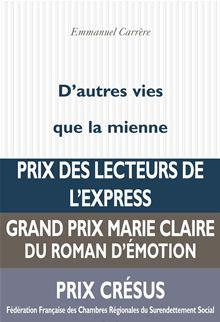 D'autres vies que la mienne broché Emmanuel Carrère Achat Livre