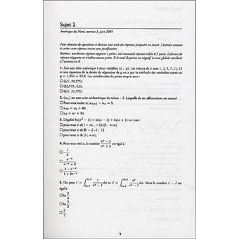 Annales corrigées Vuibert Bac Mathématiques ES obligatoire et spécialité