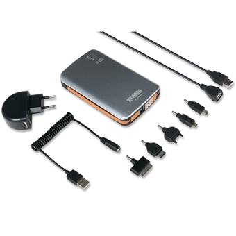 A-Solar AL360 Xtrom Power Bank 11.000 - Banque d'alimentation + adaptateur secteur - 11000 mAh - 2.1 A - 2 connecteurs de sortie (USB) - blanc