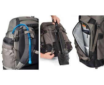 Lowepro Pro Trekker 400 AW - Sac à dos pour appareil photo numérique avec lentilles - nylon, polyuréthane, Hypalon, nylon tissé - mica noir