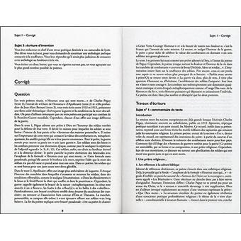 Annales corrigées Vuibert Bac Français L S ES