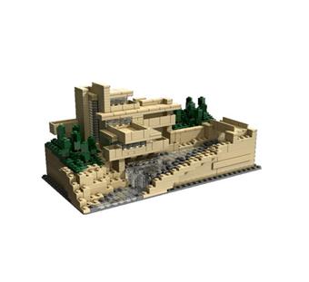 Lego architecture shop waterfall house