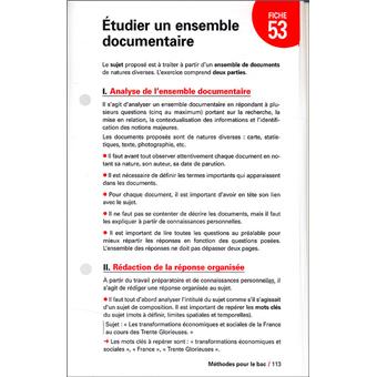 Plan Bac fiches Histoire Term L ES S