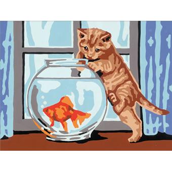 Ravensburger Numero D Art Petit Format Le Chat Et Le Poisson Rouge Peinture Achat Prix Fnac
