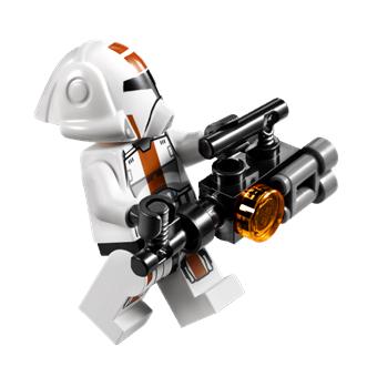 personnage blanc orange république NEUF 75001 LEGO star wars republic soldat 1 