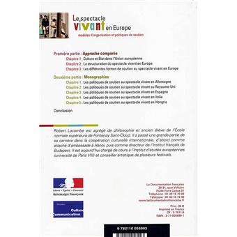 Les politiques de soutien du spectacle vivant en Europe