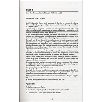 Annales corrigées Vuibert Bac Histoire-Géographie Education civique L S ES