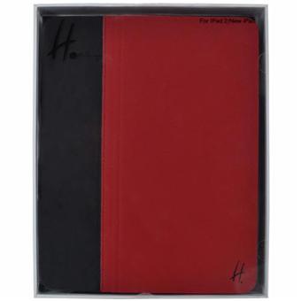 Halterrego Etui Support H. pour iPad 2 & Nouvel iPad - Rouge & Noir