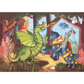 Puzzle Géant Thème Chevalier - Occasion Complet Et En Très Bon état (TBE)