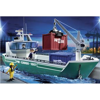 PLAYMOBIL GRANDE GRUE PORTUAIRE/ CARGO CHARGEMENT réf 5254
