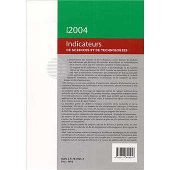 Indicateurs de sciences et de technologies