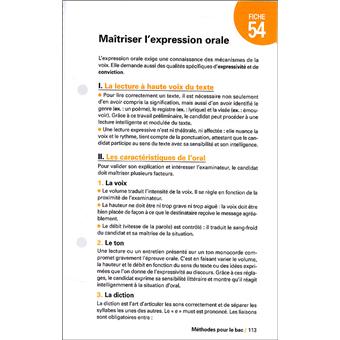 Plan Bac fiches Français 1ère toutes séries