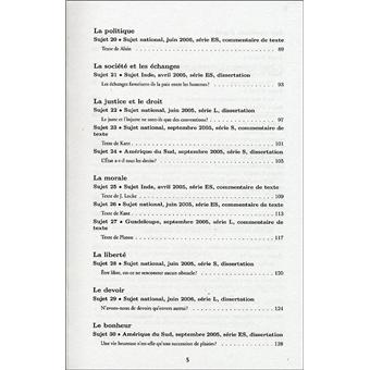 Annales corrigées Vuibert Bac Philosophie L S ES