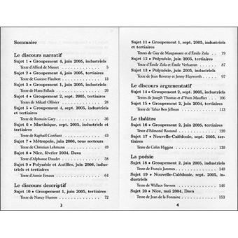 Annales corrigées Vuibert BEP Français