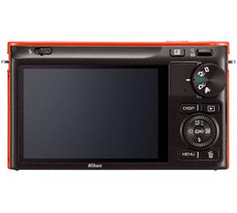 Nikon 1 J2 Orange + Obj. 1 Nikkor CX VR 10 - 30 mm f/ 3.5 - 5.6