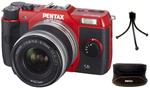 Pentax Q10 Rouge + Obj. Pentax : 5 – 15 mm f/2.8 – 4.5 + Fourre-tout + Mini trépied