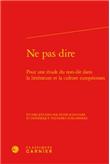 Ne pas dire