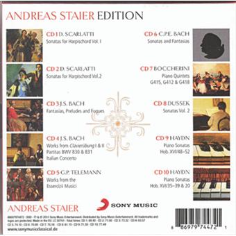 Andreas Staier edition - Coffret 10 CD - Andreas Staier - CD album 