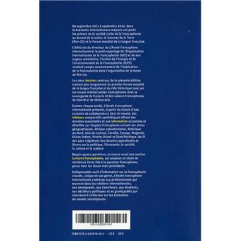 L'année francophone internationale 2012-2013