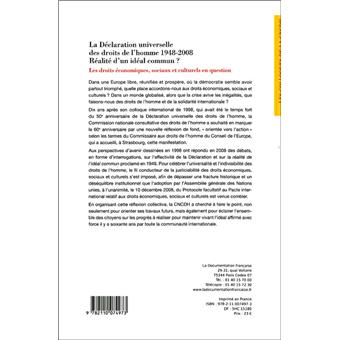 La déclaration universelle des droits de l'homme 1948-2008