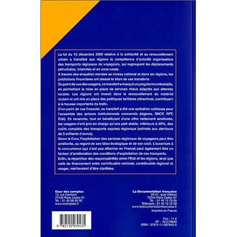 Le transfert aux régions du transport express regional (ter) : Un bilan mitigé
