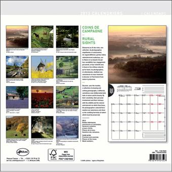 Calendrier 2013 30x30 Pictura Coins de campagne