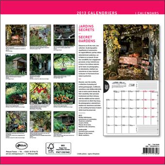 Calendrier 2013 30x30 Pictura jardins secrets