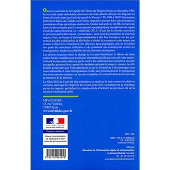 Rapport 2010 - miviludes