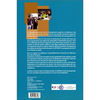 Rapport 2011 mediateur de l'education nationale et de l'enseignement superieur