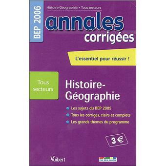 Annales corrigées Vuibert BEP Histoire-Géographie