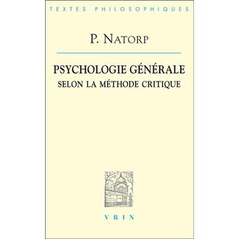 Psychologie générale selon la méthode critique