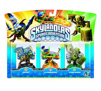 Skylanders - Pack de figurines Drobot + Stump Smash + Flame Slinger - 1