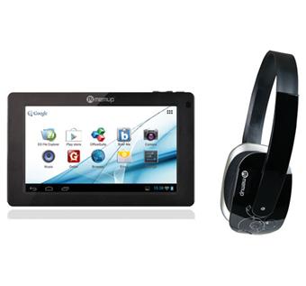 Tablette Memup Slidepad 704C 4 Go + Memup Casque Melody Noir
