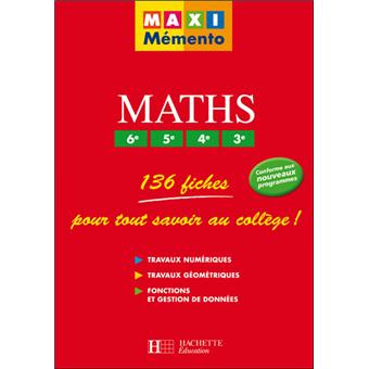 Maxi Memento Maths 6e 5e 4e 3e Travaux Numeriques Travaux Geometriques Fonctions Et Gestion De Donnees Broche Collectif Achat Livre Fnac