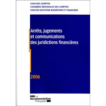 Arrêts, jugements et communications des juridictions financières