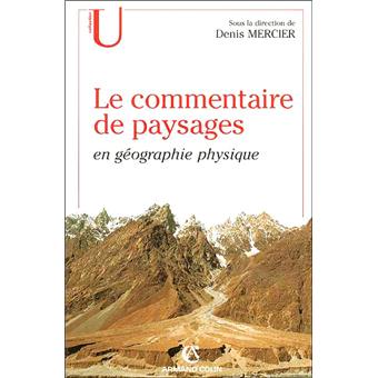Le commentaire de paysages en géographie physique