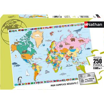 Nathan Puzzle Carte Du Monde 250 Pcs