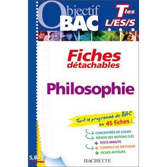 Objectif Bac Fiches Détachables Philosophie Tles Less - 