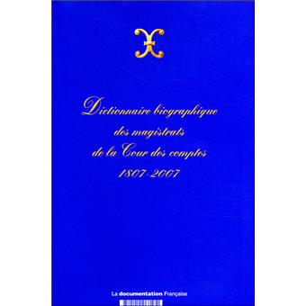 Dictionnaire des magistrats de la cour des comptes