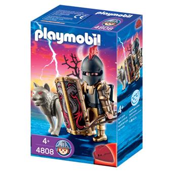 Figurine Playmobil Chevalier Du Loup (Noir) Quick - Occasion, Vintage, Sans Marque Spécifique