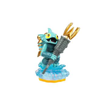 Figurine Skylanders Gill Grunt Avec Carte Et Autocollant - état Excellent