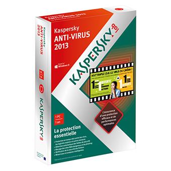 Kaspersky Antivirus 2013 version 1 poste - 1