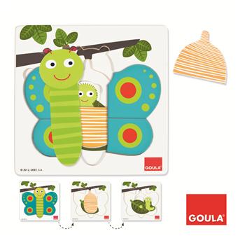 Puzzle Goula 3 Niveaux Papillon - Puzzle enfant - Achat \u0026 prix | fnac