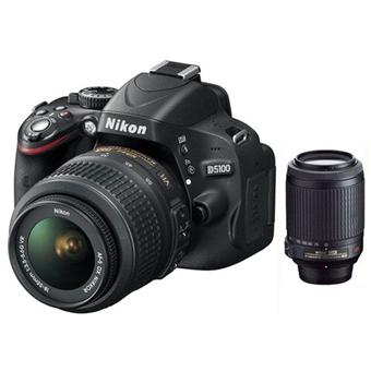 Nikon D5100 + 2 Obj. Nikon AF-S DX VR : 18 - 55 mm f/3.5 - 5.6 G + 55 - 200  mm f/4.0 - 5.6 IF ED - Appareil photo reflex - Achat & prix | fnac