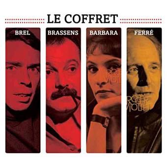 Tableau Déco Brel Brassens Ferré - Affiche Vintage 70x50 Cm Cadre Inclus - Photo Légendaire De 1969